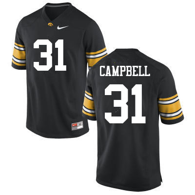 Men #31 Jack Campbell Iowa Hawkeyes College Football Jerseys Sale-Black - Click Image to Close